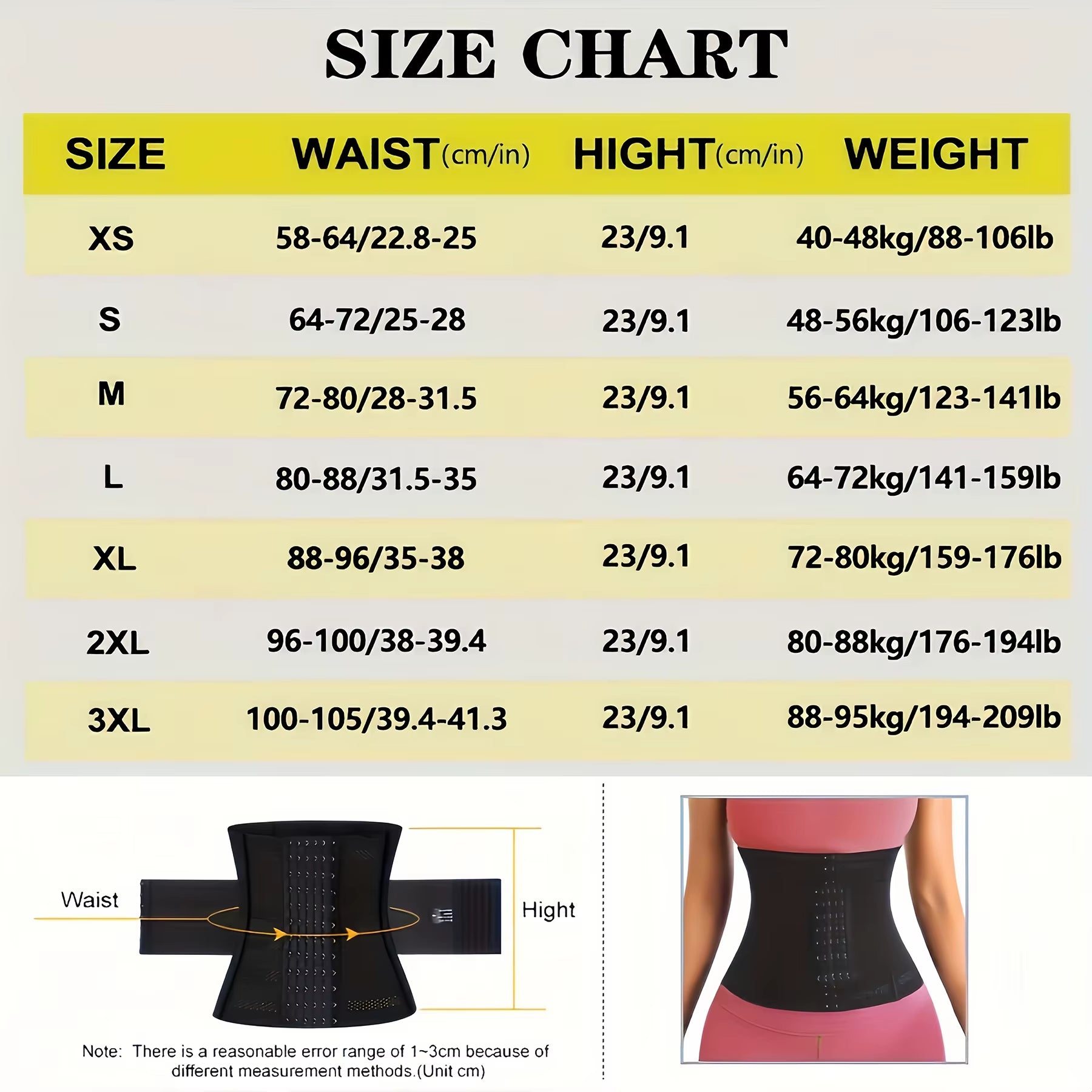 Waist Trainer for Women Underbust Waist Cincher Corset Tummy Control Sport Girdle Hourglass Body Shaper