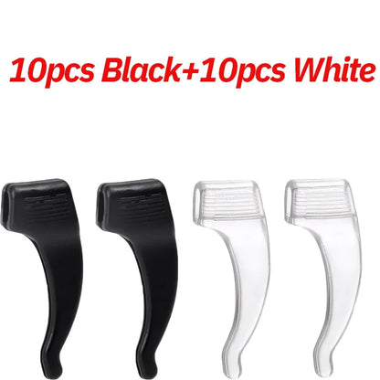 10-100Pcs Silicone Ear Hook Anti-Slip Glasses Black Transparent Leg Ear Brackets Sunglasses Anti-Fall Eyewear Holder Accessories