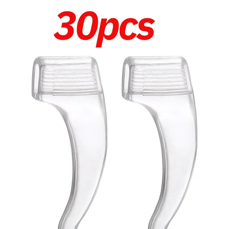 10-100Pcs Silicone Ear Hook Anti-Slip Glasses Black Transparent Leg Ear Brackets Sunglasses Anti-Fall Eyewear Holder Accessories