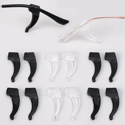 10-100Pcs Silicone Ear Hook Anti-Slip Glasses Black Transparent Leg Ear Brackets Sunglasses Anti-Fall Eyewear Holder Accessories