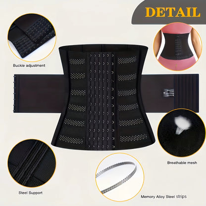 Waist Trainer for Women Underbust Waist Cincher Corset Tummy Control Sport Girdle Hourglass Body Shaper